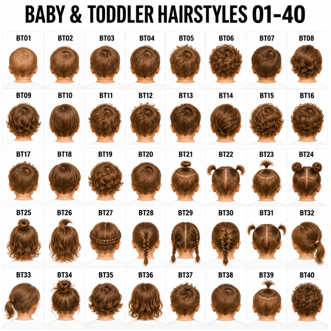 Baby and toddler hairstyles 1 to 40