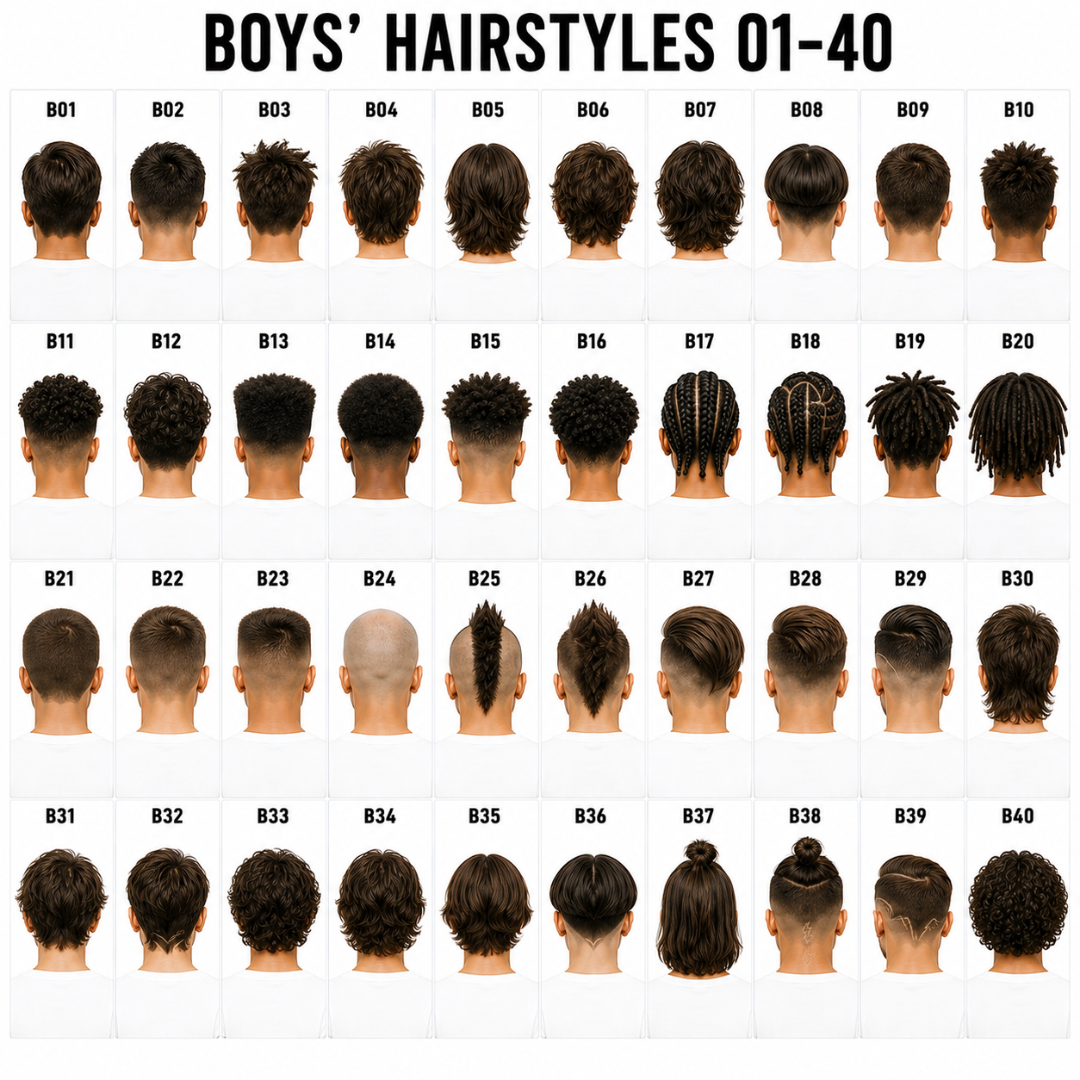 Boys' hairstyles 1 to 40