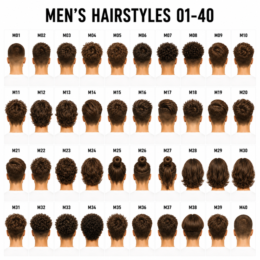 Men's hairstyles 1 to 40