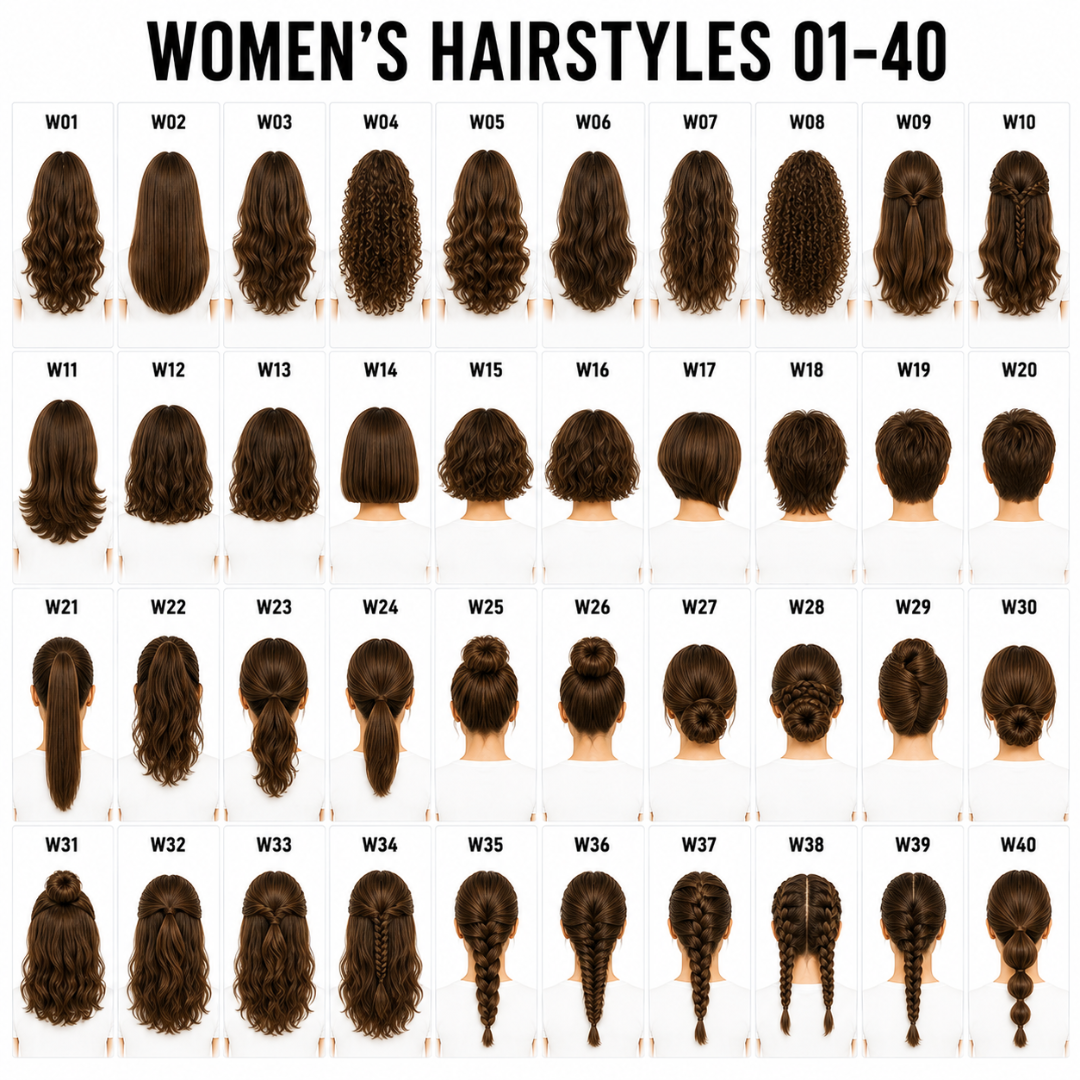 Women's hairstyles 1 to 40